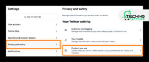 How To Change Content Settings On Twitter