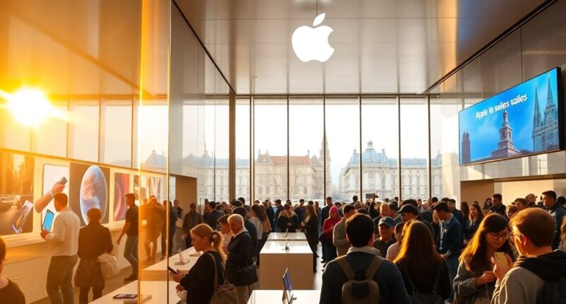 apple sales boost europe