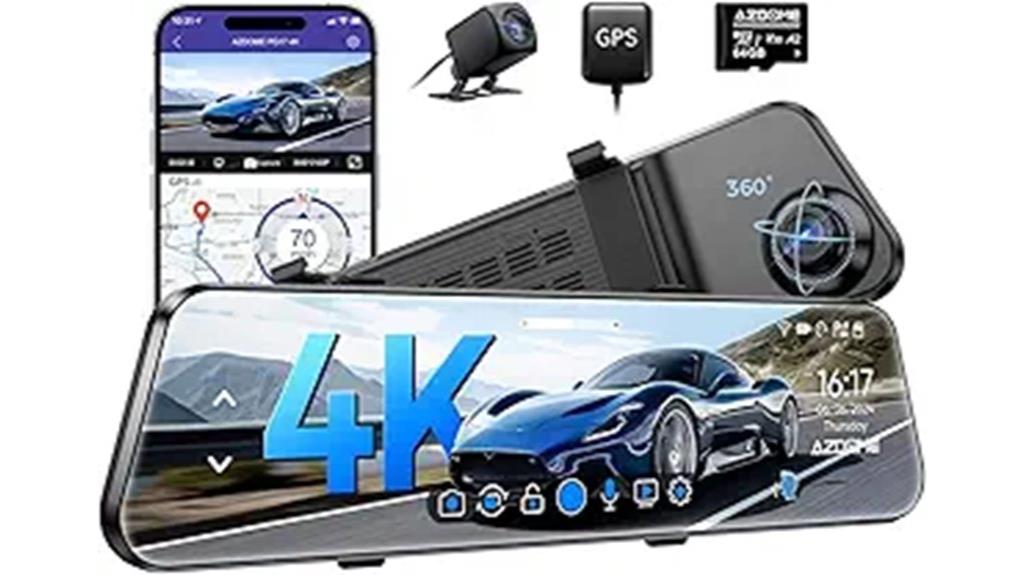 12 4k wi fi gps dashcam