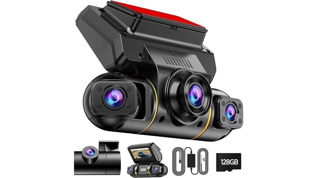360 4 channel dash cam