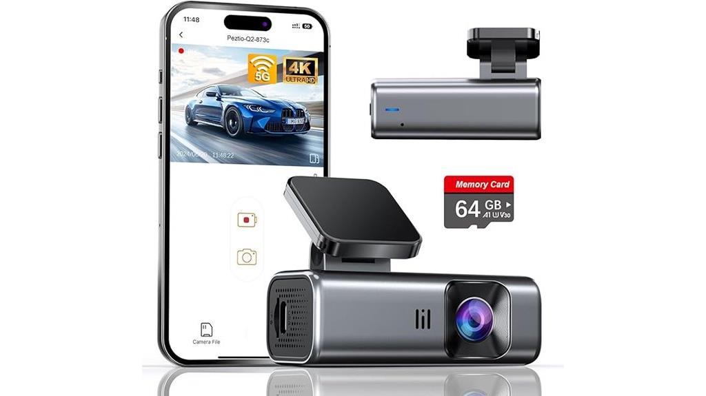 4k 5g wifi dashcam