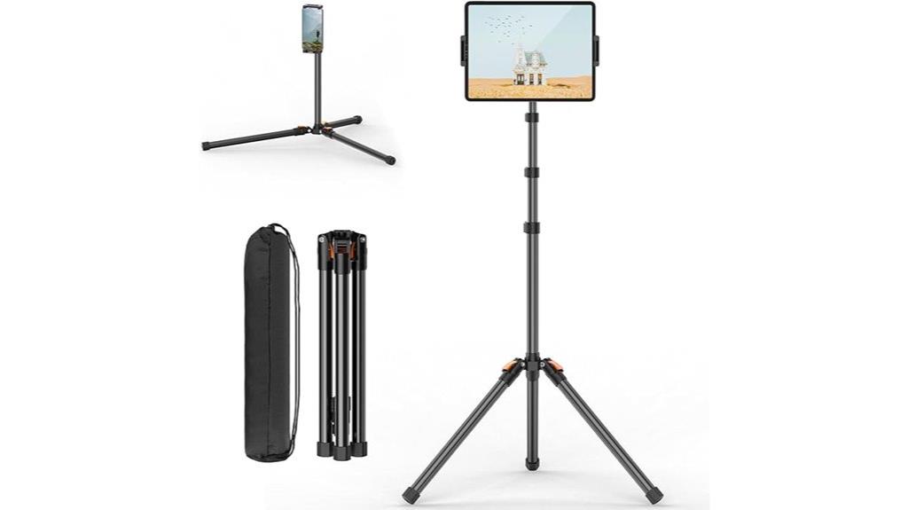 adjustable tablet tripod stand