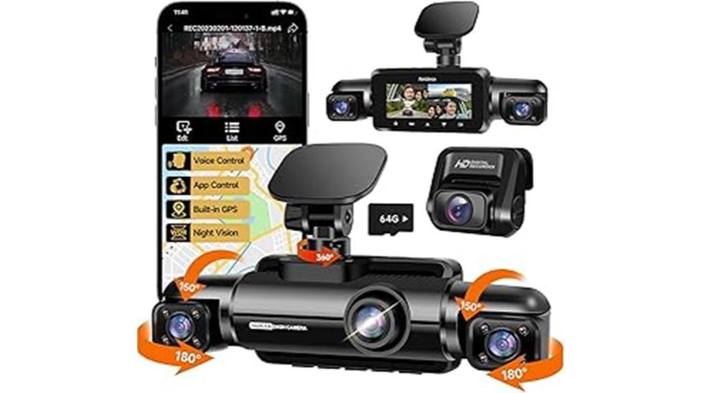 all in one 4k dash cam
