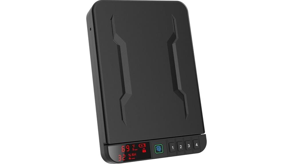biometric lcd portable safe