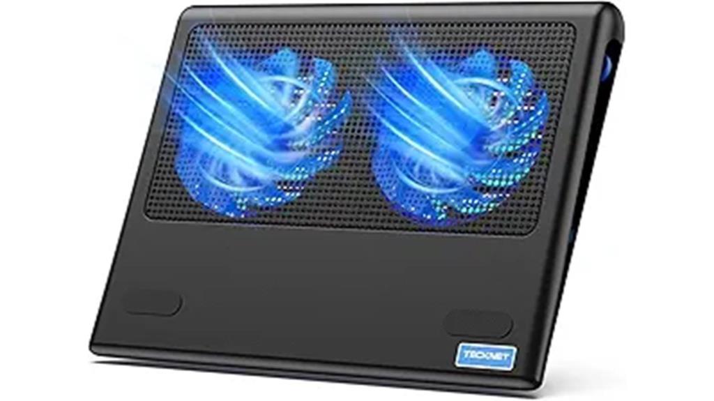 blue tecknet laptop cooler