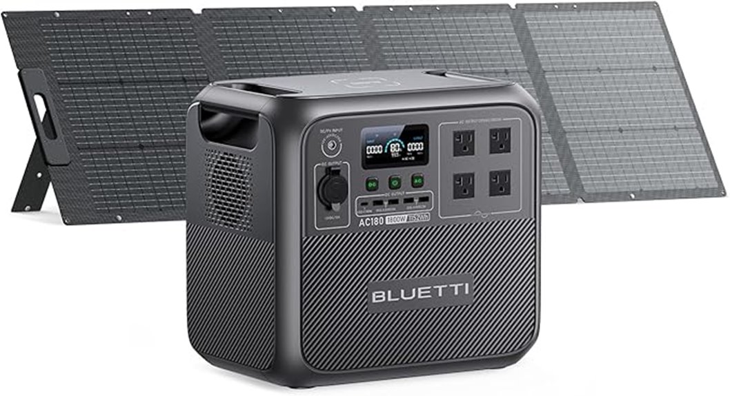 bluetti ac180 with panel