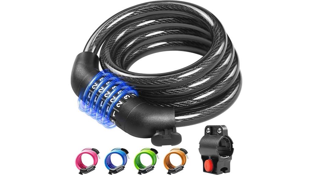 combination bicycle lock cable
