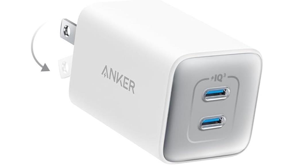 compact dual port gan charger
