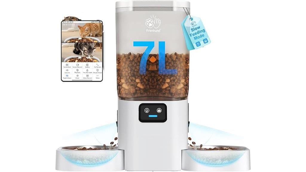 dual camera wifi cat feeder