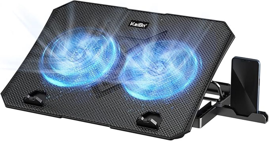 dual fan laptop stand