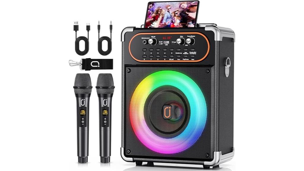 dual microphone karaoke system