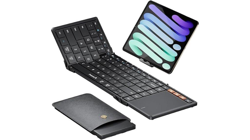 foldable keyboard with touchpad
