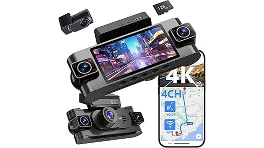 four camera 360 4k dash cam