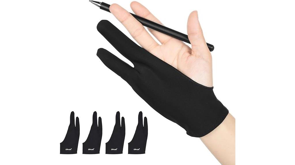 four finger art gloves