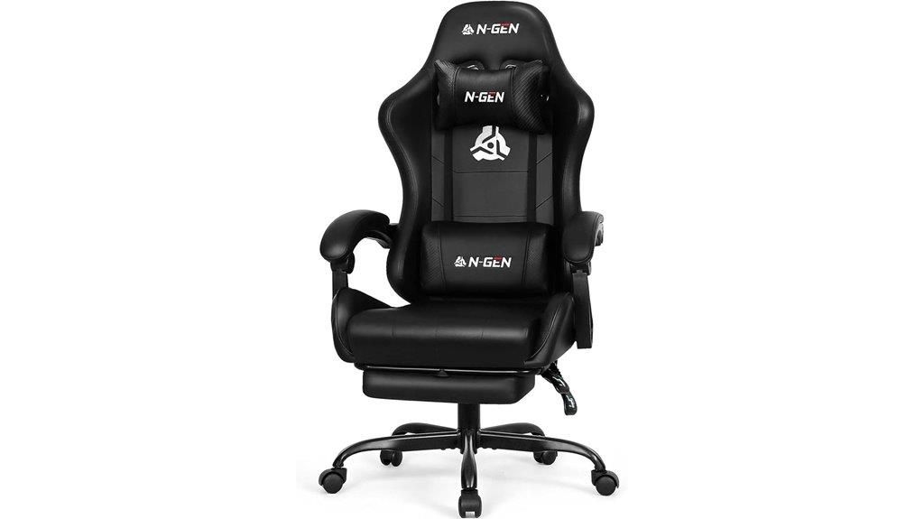 gaming chair with footrest