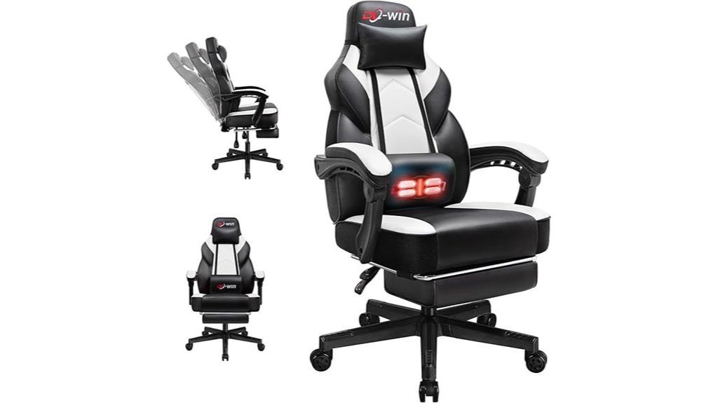gaming chair with footrest