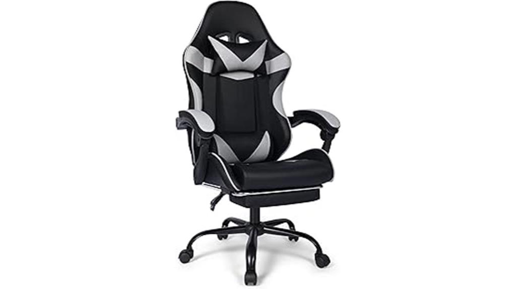 gaming chair with footrest