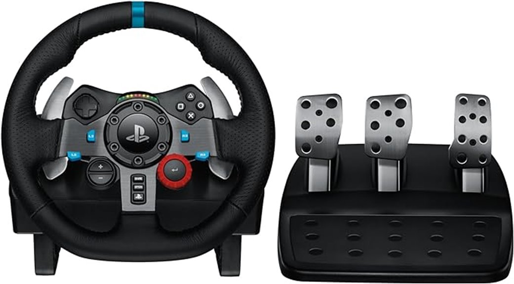 gaming wheel with pedals
