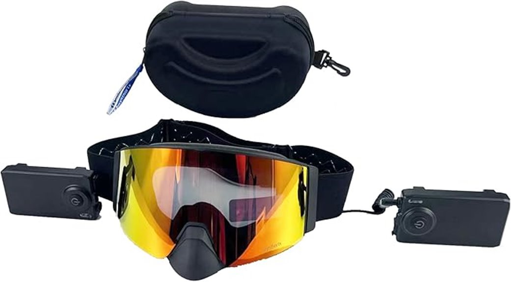 heated frameless snow goggles