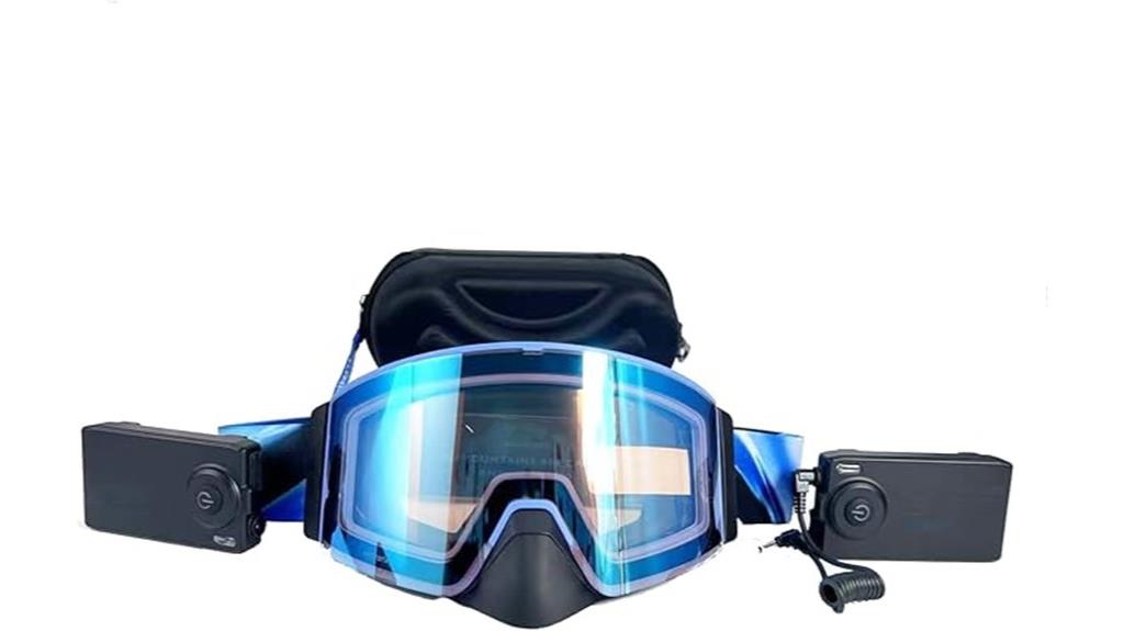 heated goggles with interchangeable lenses