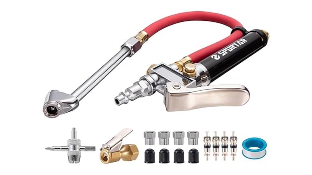 heavy duty tire gauge with inflator
