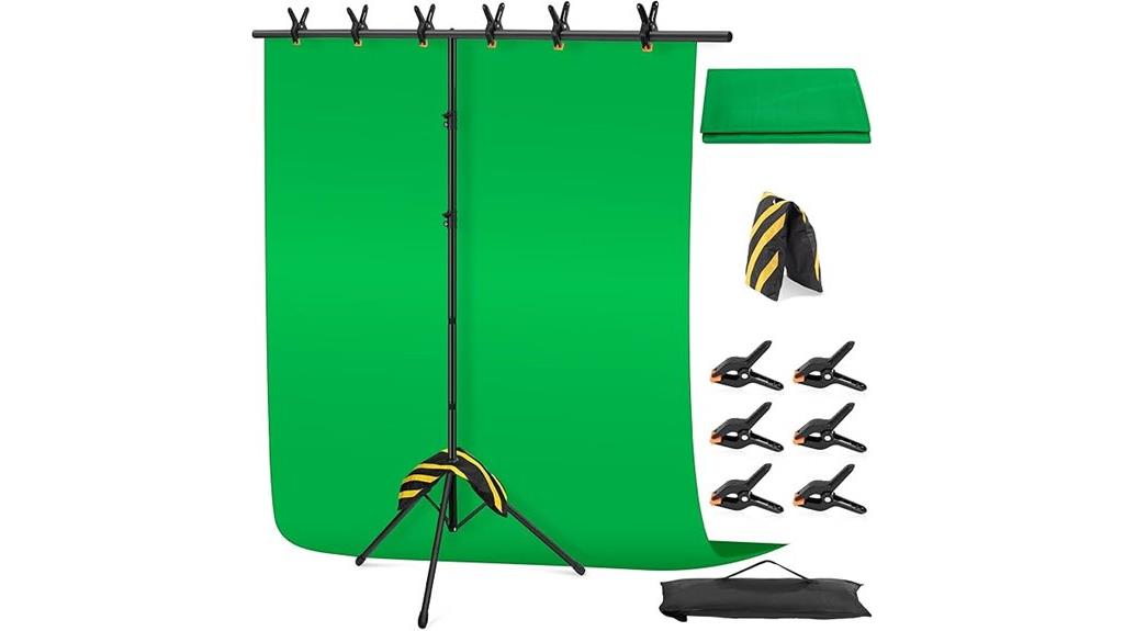 large green screen backdrop