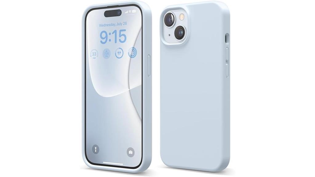 light blue silicone case