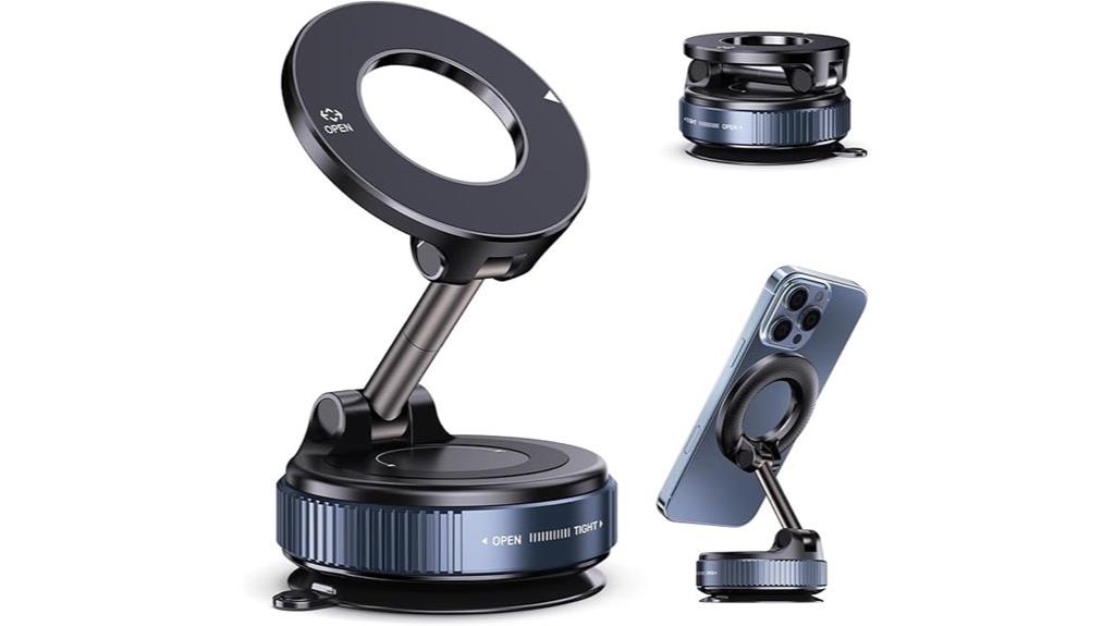 magnetic vacuum phone holder
