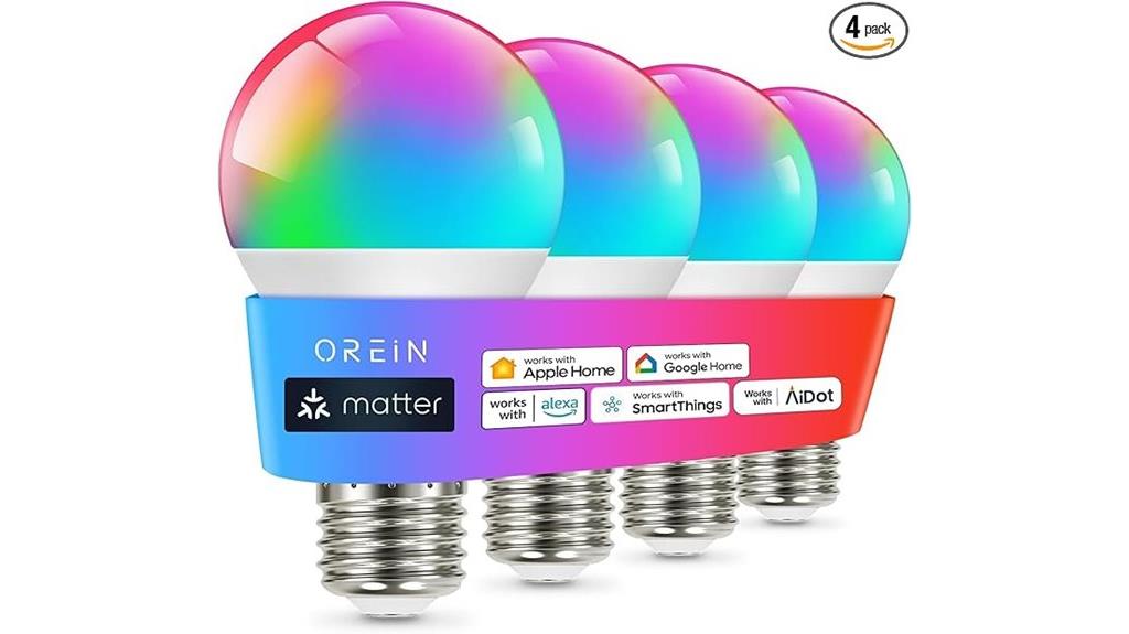 orein 4 pack smart bulbs