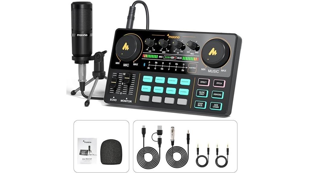 podcast equipment with microphone