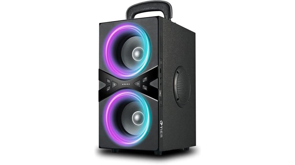 portable bluetooth speaker with lights