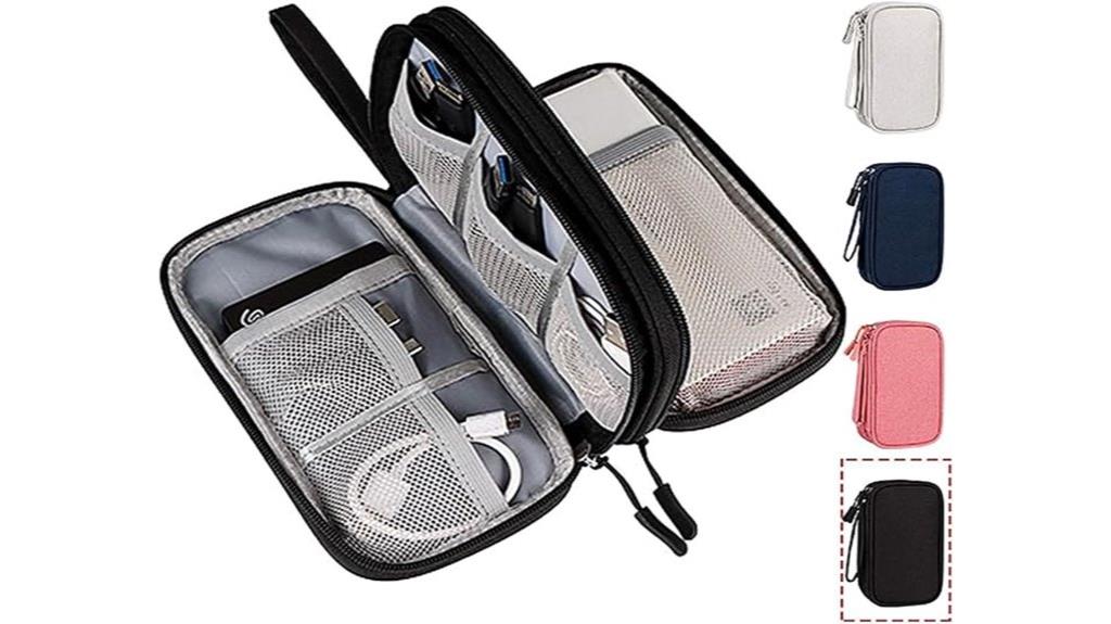 portable electronic accessories storage