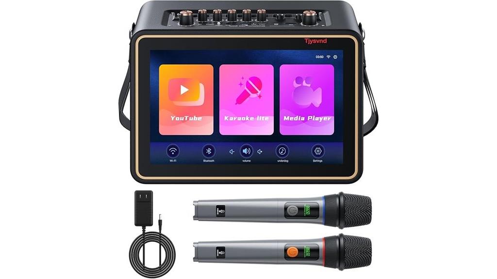 portable karaoke with microphones