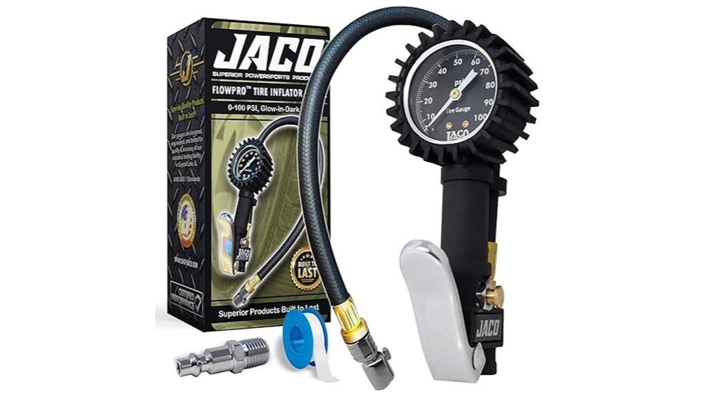 portable tire inflator with gauge