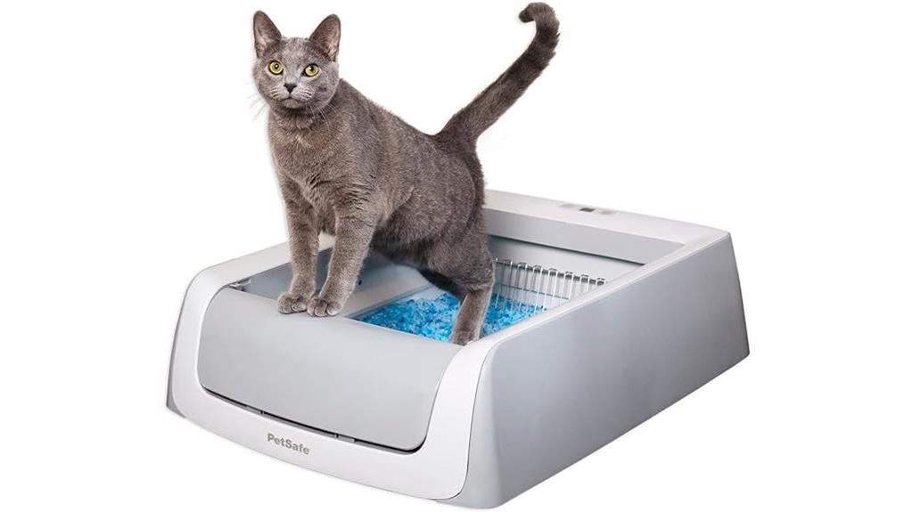 self cleaning crystal litter box
