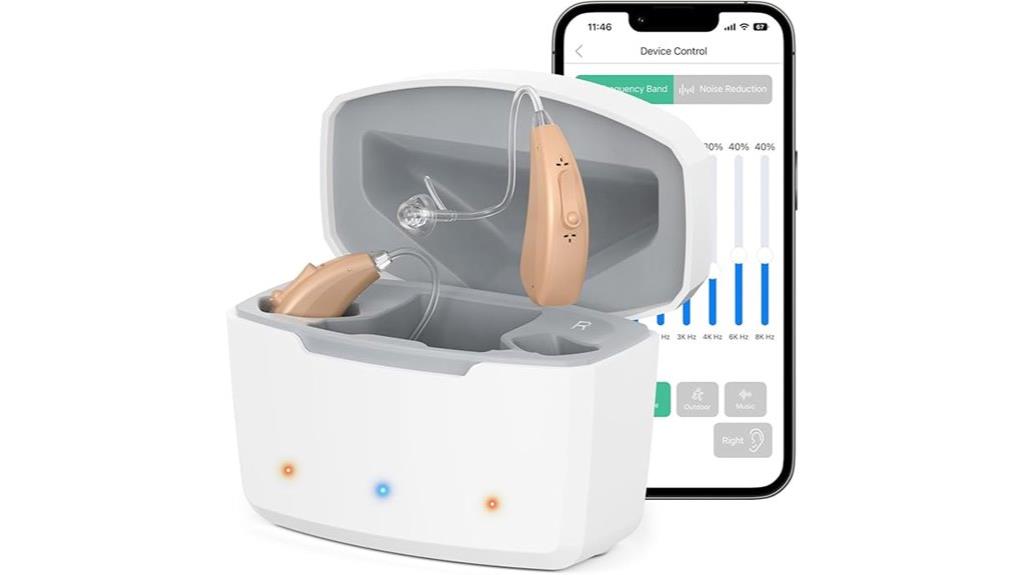 senior noise canceling app controlled hearing aids