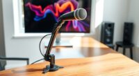 top desk mounted mic arms