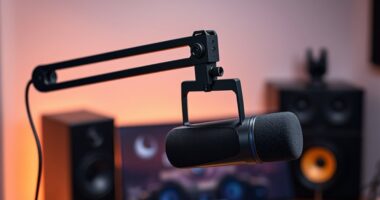 top noise canceling microphone arms