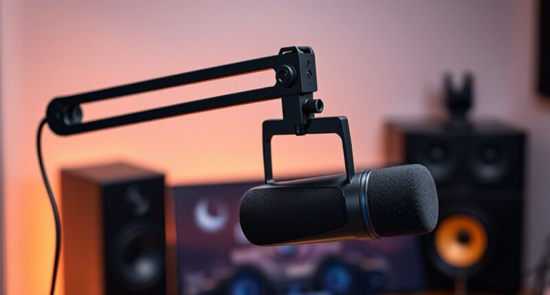 top noise canceling microphone arms