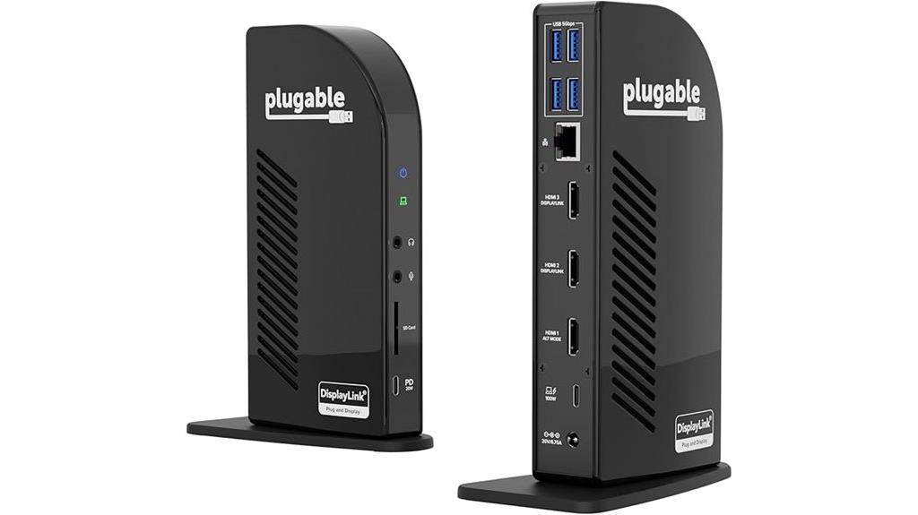 triple monitor usb c dock