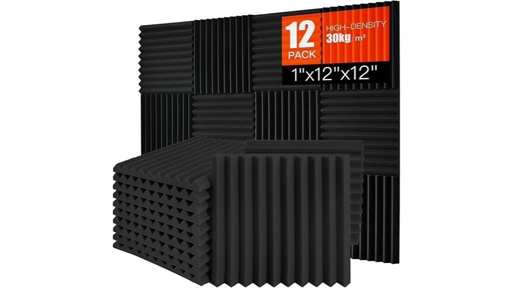 twelve foam acoustic panels