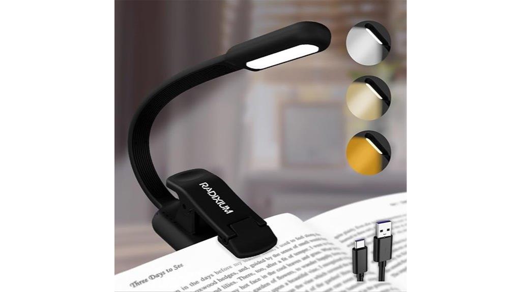 usb c rechargeable book light
