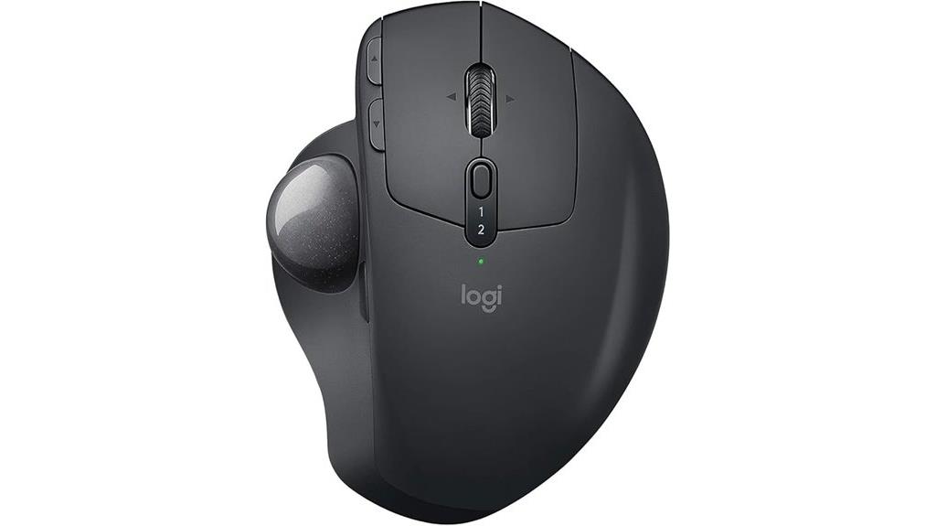 wireless ergonomic trackball device