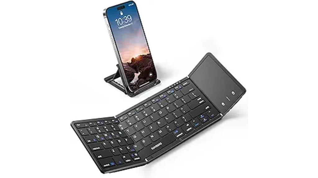 wireless foldable touchpad keyboard