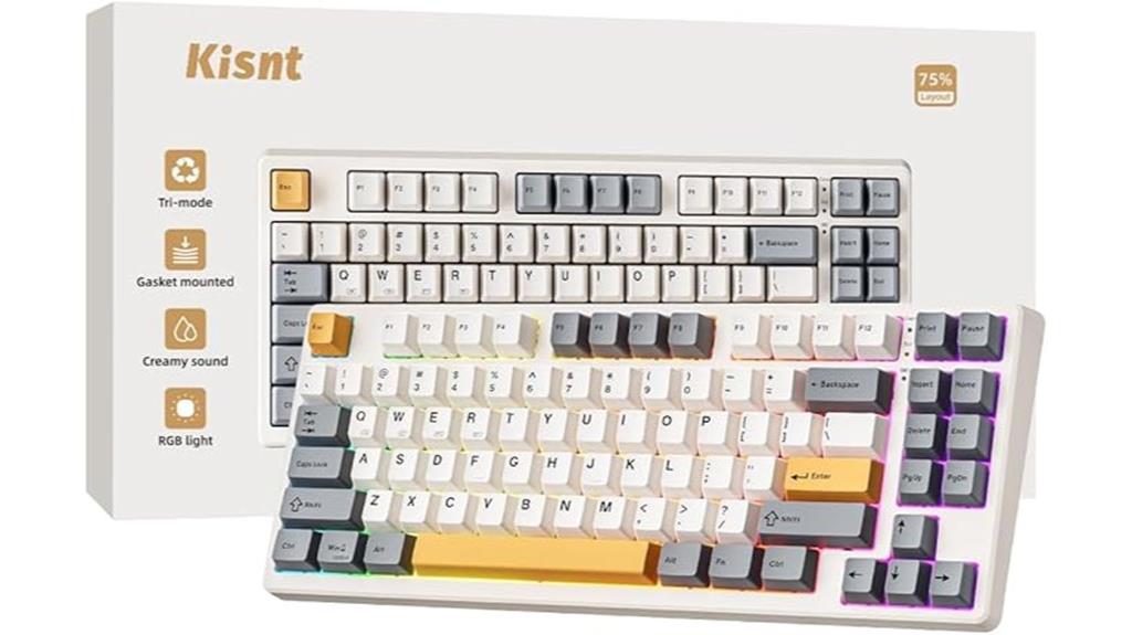 wireless retro beige keyboard