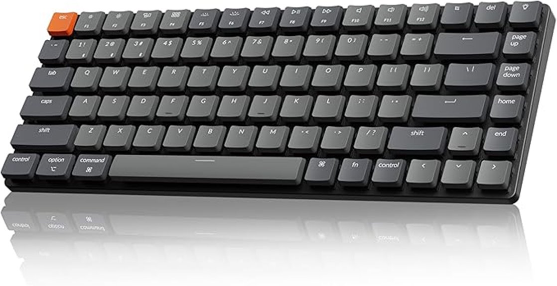 wireless white led keyboard