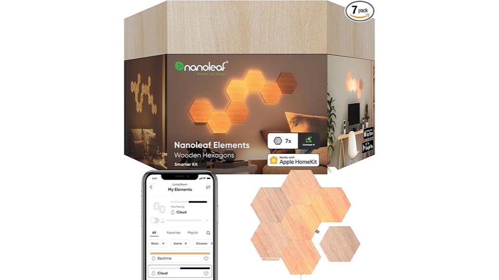 wood finish smart lights