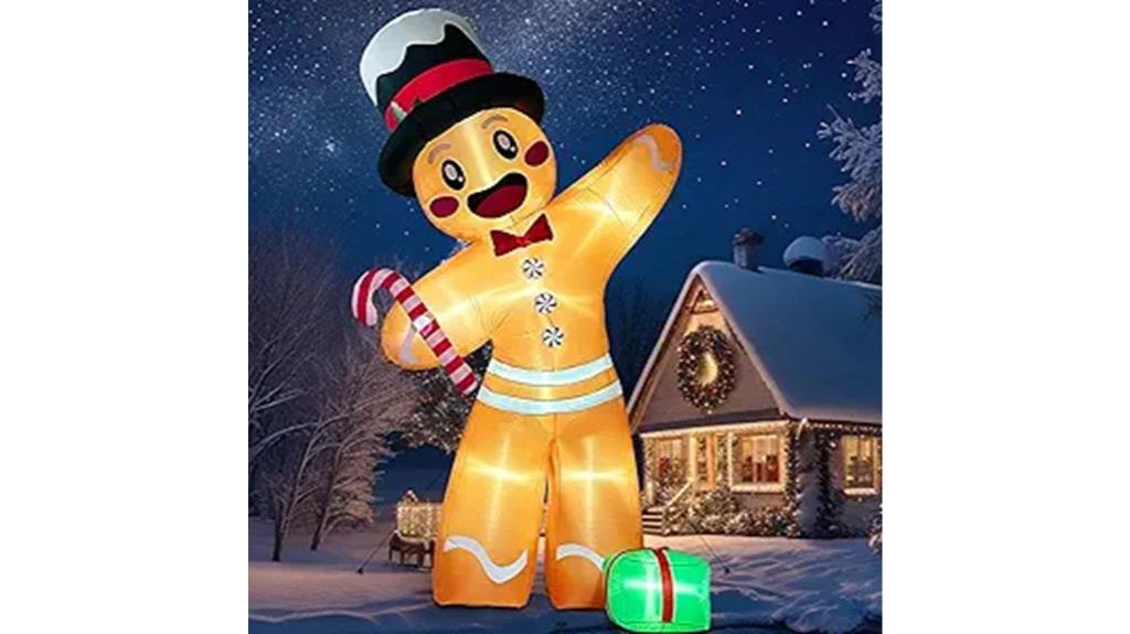 12ft led gingerbread inflatable