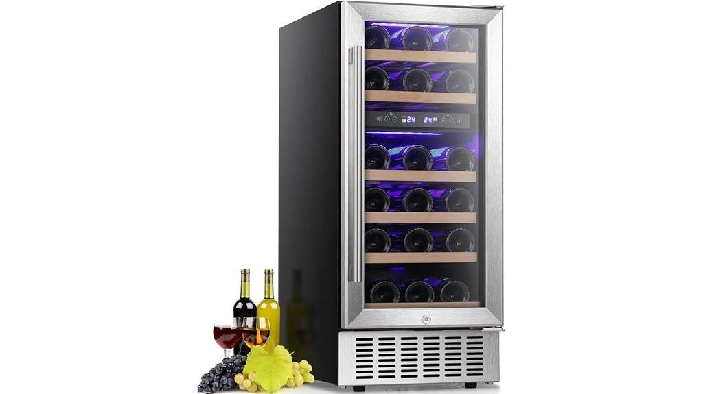 15 inch dual zone wine fridge