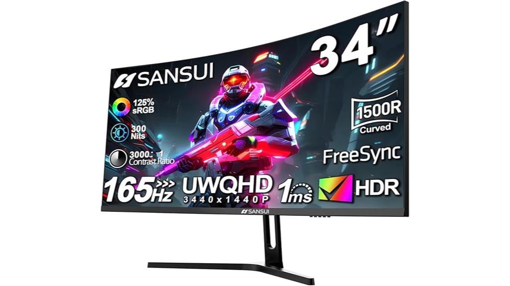 34 inch curved gaming monitor